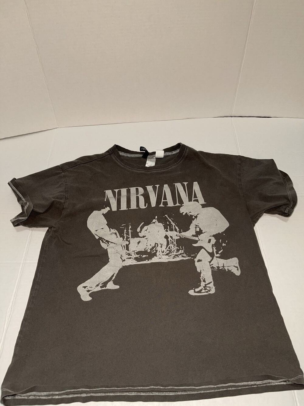 Nirvana Graphic T-Shirt By H&M Men's Size XS Kurt Cobain Grunge Style